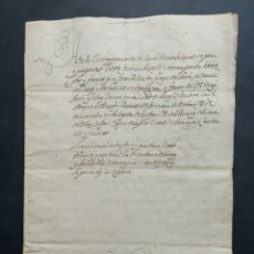 Manuscritos antiguos: DOCUMENTO MANUSCRITO ACTO CENSAL MORT MORELL DEL CAMP CONSTANTÍ CAMP ARCHEBISBAT TARRAGONA S XVIII