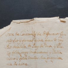 Manuscritos antiguos: DOCUMENTO MANUSCRITO ACTE CONCAMBI DIFERENTS CENSALS 1693 S XVII REUS TARRAGONA