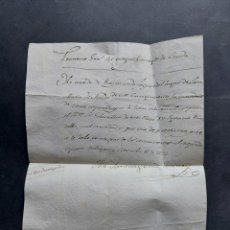 Manuscritos antiguos: MANUSCRITO RECIBO TESORERÍA GENERAL PRÉSTAMO GOBERNADOR 150 DUROS BALAGUER 11 SETEMBRE 1822 LLEIDA
