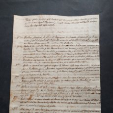 Manuscritos antiguos: DOCUMENTO MANUSCRITO PACTES HERETAT PROPIETARI CASTELL TERME FLIX AÑO 1833 XIX LLEIDA