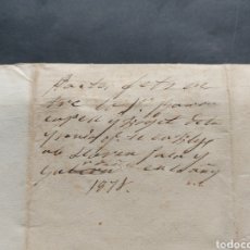 Manuscritos antiguos: DOCUMENTO MANUSCRITO PACTES PROPIETARI CASTELL FLIX HISENDA I MOLÍ 1871 LLEIDA XIX
