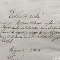 Manuscritos antiguos: DOCUMENTO MANUSCRITO VENTA TERMINA VILA I PARTIDA DEL PRAT SANT MARTÍ PROP MALDÁ 1725 XVIII