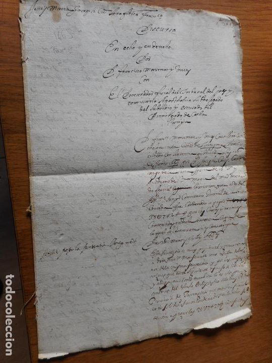 Alte Manuskripte: ANTIGUO MANUSCRITO DISCURSO FRANCISCO MONTSERRAT Y VIVES?? TARRAGONA 1665