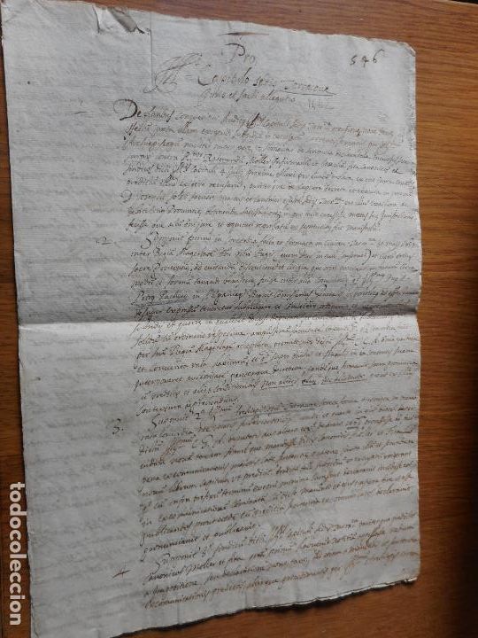 Alte Manuskripte: ANTIGUO MANUSCRITO RAIMUNDO MOLLER-PEDRO PACHECO-JOAN BAPTISTA VILA.TARRAGONA 1662
