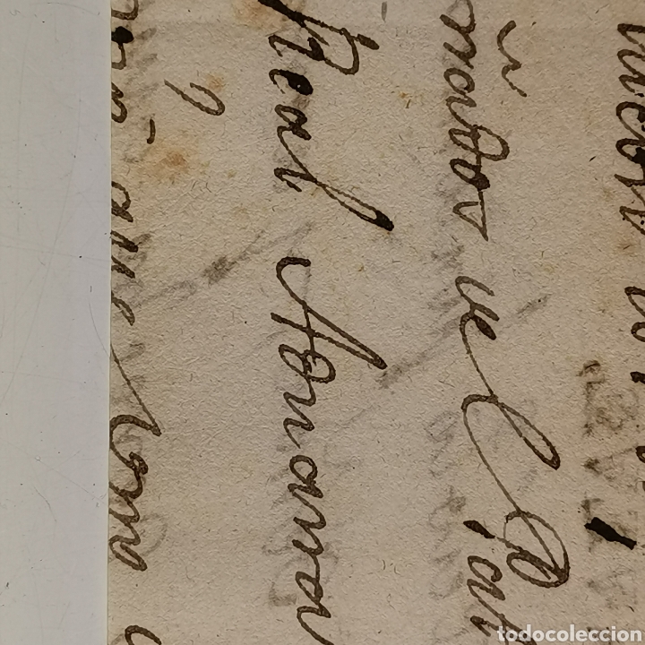 Manuscritos antiguos: Fragmento de documento de 1799, Real aduana. RECORTADO - Foto 6