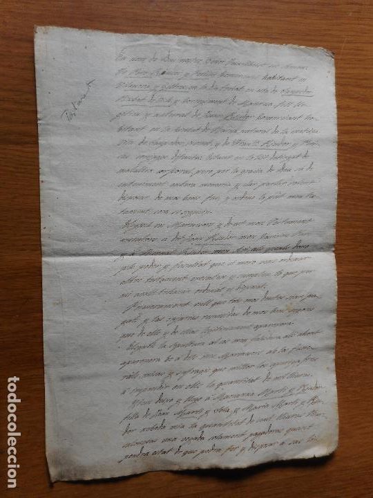 Ancient Manuscripts: ANTIGUO MANUSCRITO CATALAN TESTAMENTO.MARIANNA MARTI RIUDON.SANTPEDOR.SAMPEDOR 1808