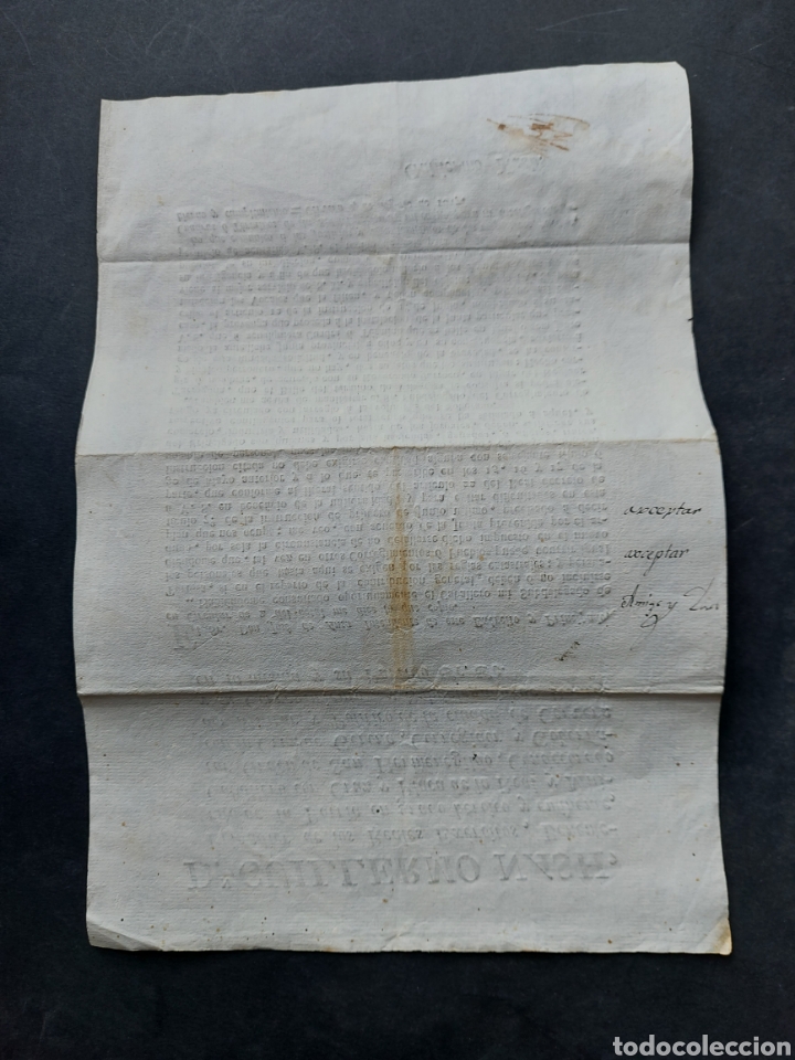 Manuscritos antiguos: Documento Guillermo Nash Ej&eacute;rcitos Tortosa baile termino Vilagrasa 1817 XIX - Foto 2
