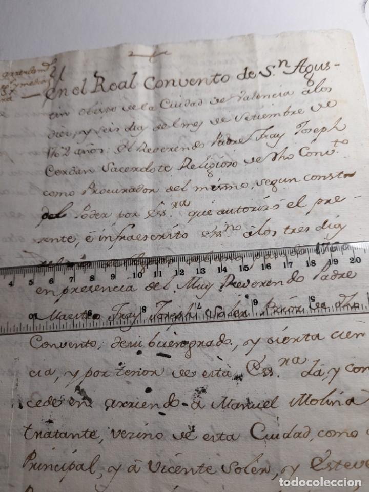Ancient Manuscripts: Documento de arrendamiento de tierras del convento de San Agust&iacute;n de Valencia a&ntilde;o 1762 Alcira Alzira