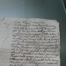Manuscritos antigos: MANUSCRITO. DIVISIÓN BIENES. 1 MARZO 1774.(640). Lote 334191703