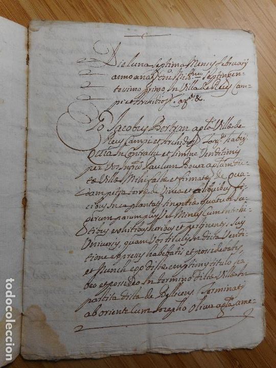 Ancient Manuscripts: ANTIGUO MANUSCRITO JACOBUS BERTRAN-PAU BOUER.REUS TARRAGONA 1701