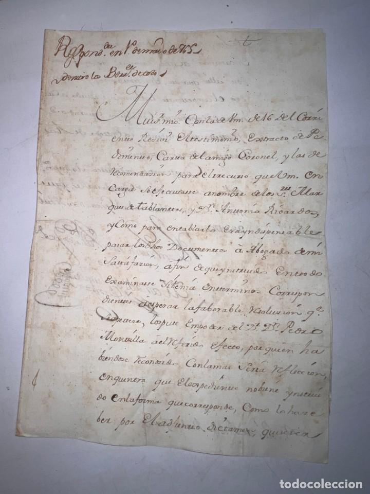 Manuscritos antiguos: GRANADA, 1765. RECURSO DEL MARQUES DE TABLANTES. VER/LEER - Foto 1