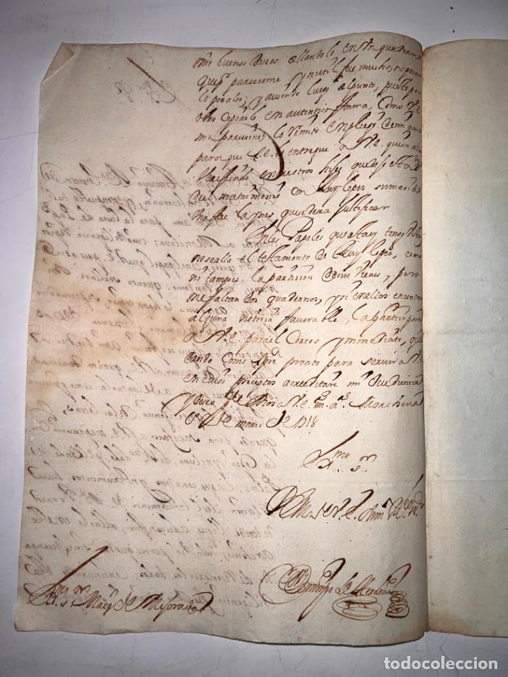 Manuscritos antiguos: MARCHENA, 1718. TESTAMENTO DE LUIS LOPEZ. VER/LEER - Foto 2