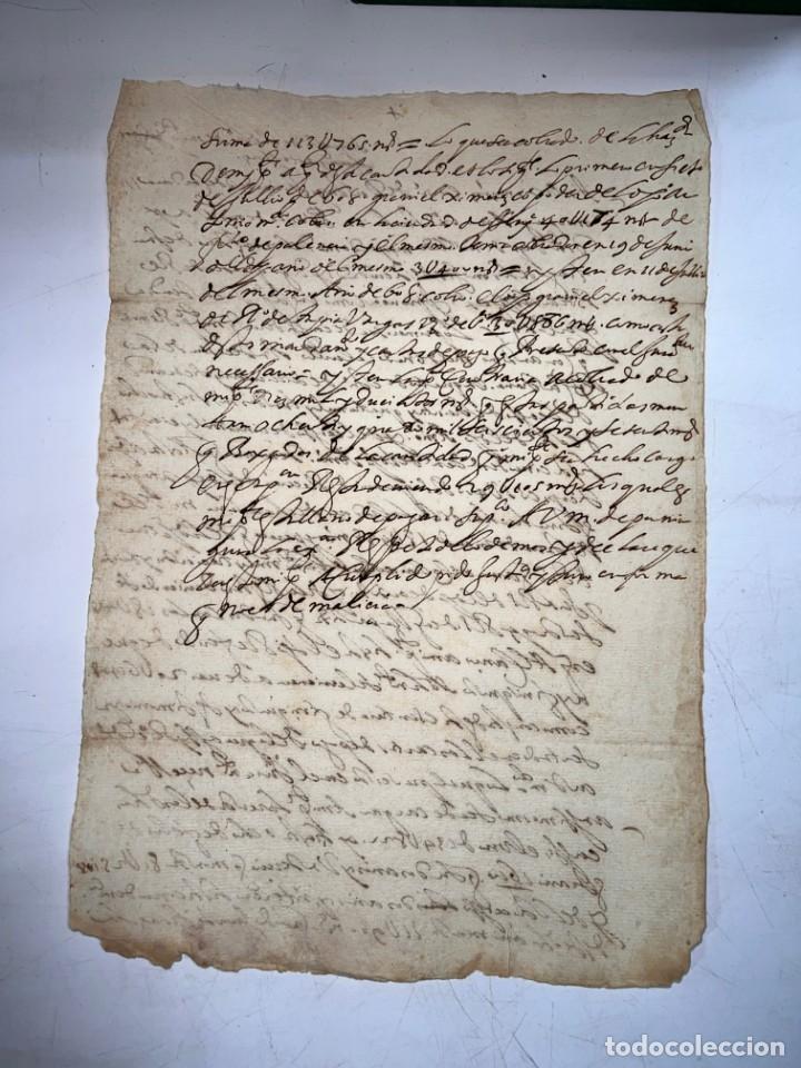 Manuscritos antiguos: SEVILLA. MONASTERIO DE SANTIAGO. PAGO DE TRIBUTOS. VER/LEER - Foto 2