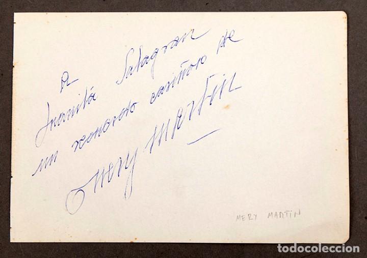 Manuscritos antiguos: MERY MARTIN - DEDICATORIA AUTOGRAFA - Foto 2