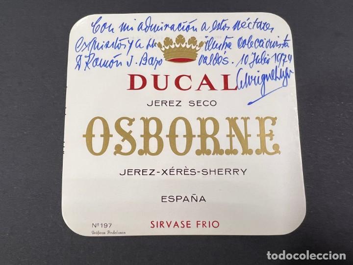 Manuscrits anciens: ETIQUETA FIRMADA Y DEDICADA POR EL DR. DON ENRIQUE DUQUE