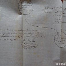 Manuscritos antiguos: FRANCISCO DE CEA BERMÚDEZ, ÁRBOL GENEALÓGICO AUTÓGRAFO, 1816, 59 X 42 APROX