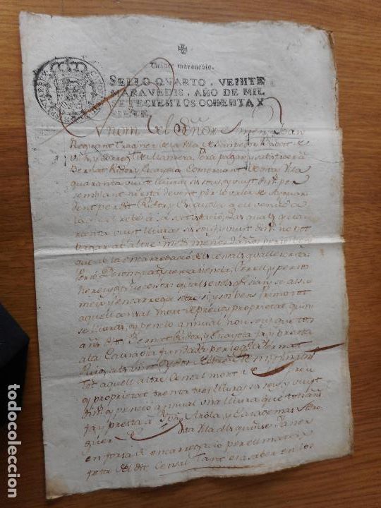 Alte Manuskripte: ANTIGUO MANUSCRITO CATALAN JOAN REGUANT TRAGINER-BERNAT RIDON ESCAYOLA.SAMPEDOR.SANTPEDOR 1787