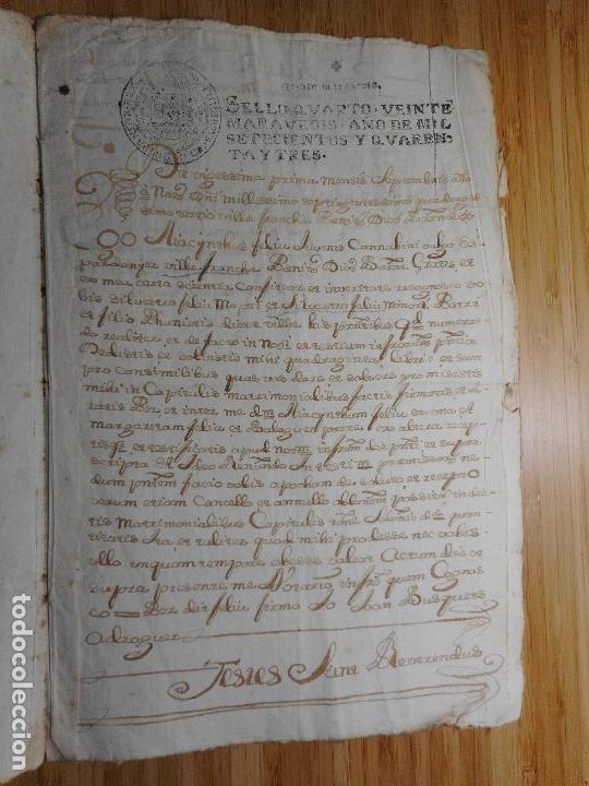 Manoscritti antichi: ANTIGUO MANUSCRITO FELIU JOVE- SILVESTRA FELIU MAJOR.VILLAFRANCA DEL PENEDES.1783