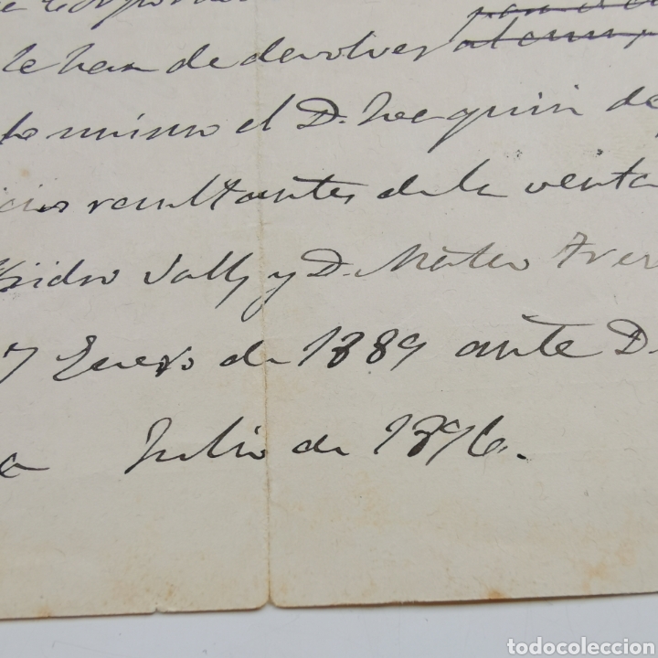 Manuscritos antiguos: Documento 1896, Compra manzana eixample N&ordm;52, para construcci&oacute;n Instituto de 2&ordf; ense&ntilde;anza, J. Font - Foto 4
