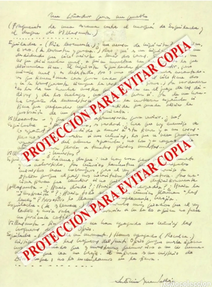 Manuscritos antiguos: Manuscrito original de Buero Vallejo. - Foto 2