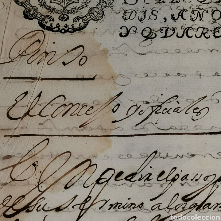 Manuscritos antiguos: Documento de 1645 de 24 pagsinas 14 caras escritas, - Foto 5