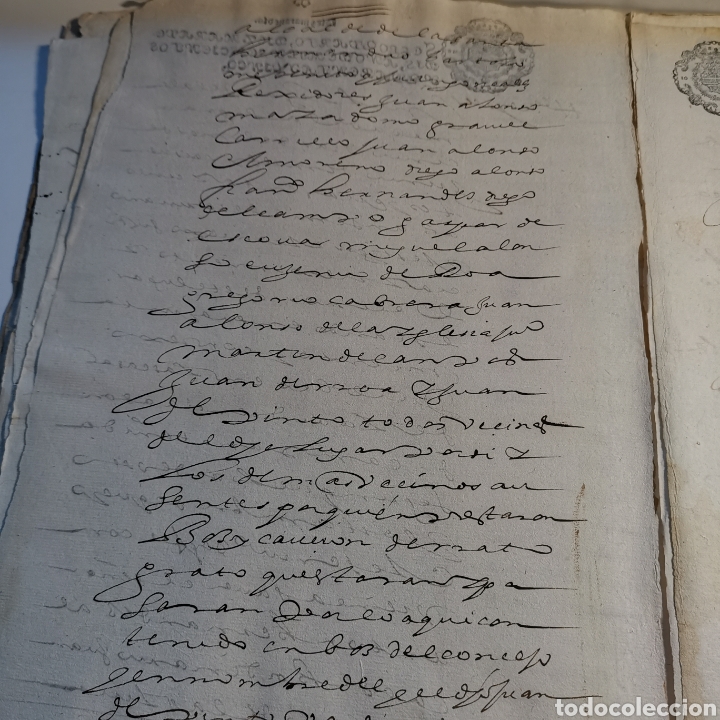 Manuscritos antiguos: Documento de 1645 de 24 pagsinas 14 caras escritas, - Foto 11