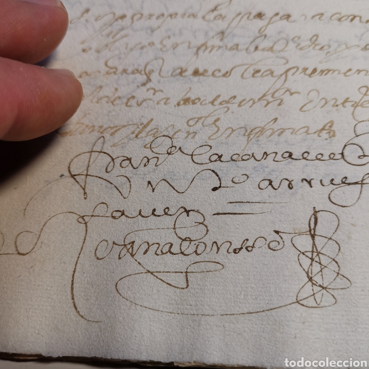 Manuscritos antiguos: Documento de 1645 de 24 pagsinas 14 caras escritas, - Foto 12
