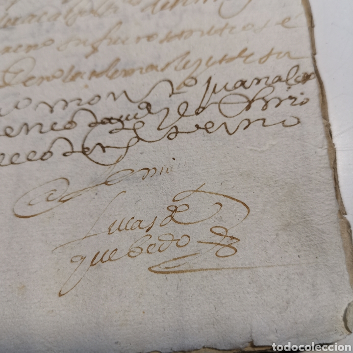 Manuscritos antiguos: Documento de 1645 de 24 pagsinas 14 caras escritas, - Foto 13