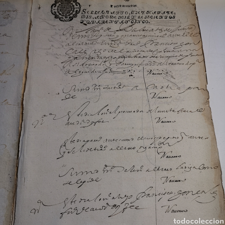 Manuscritos antiguos: Documento de 1645 de 24 pagsinas 14 caras escritas, - Foto 15
