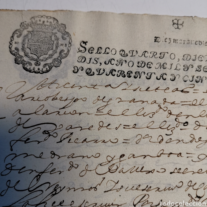 Manuscritos antiguos: Documento de 1645 de 24 pagsinas 14 caras escritas, - Foto 18