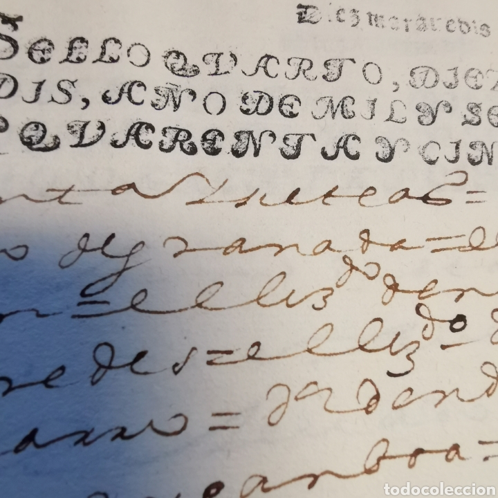 Manuscritos antiguos: Documento de 1645 de 24 pagsinas 14 caras escritas, - Foto 19