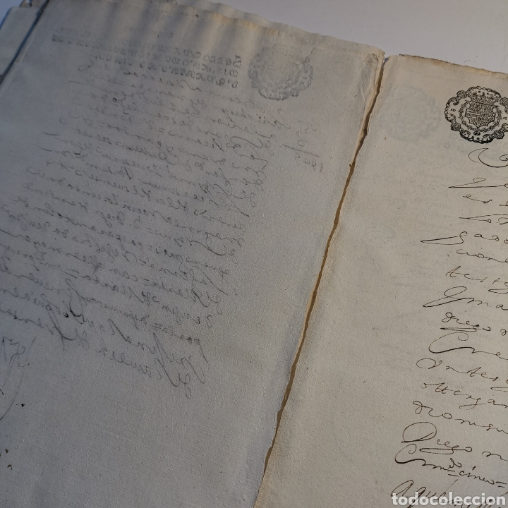 Manuscritos antiguos: Documento de 1645 de 24 pagsinas 14 caras escritas, - Foto 21