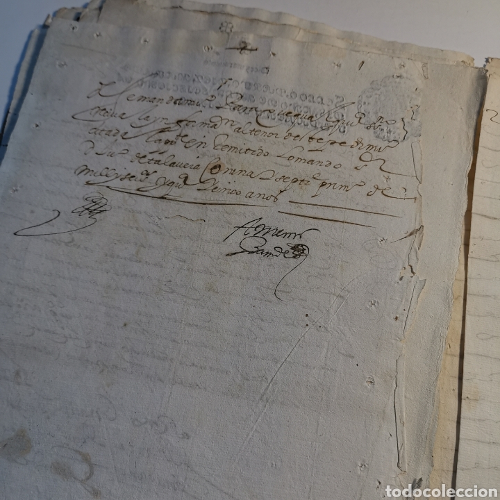 Manuscritos antiguos: Documento de 1645 de 24 pagsinas 14 caras escritas, - Foto 24