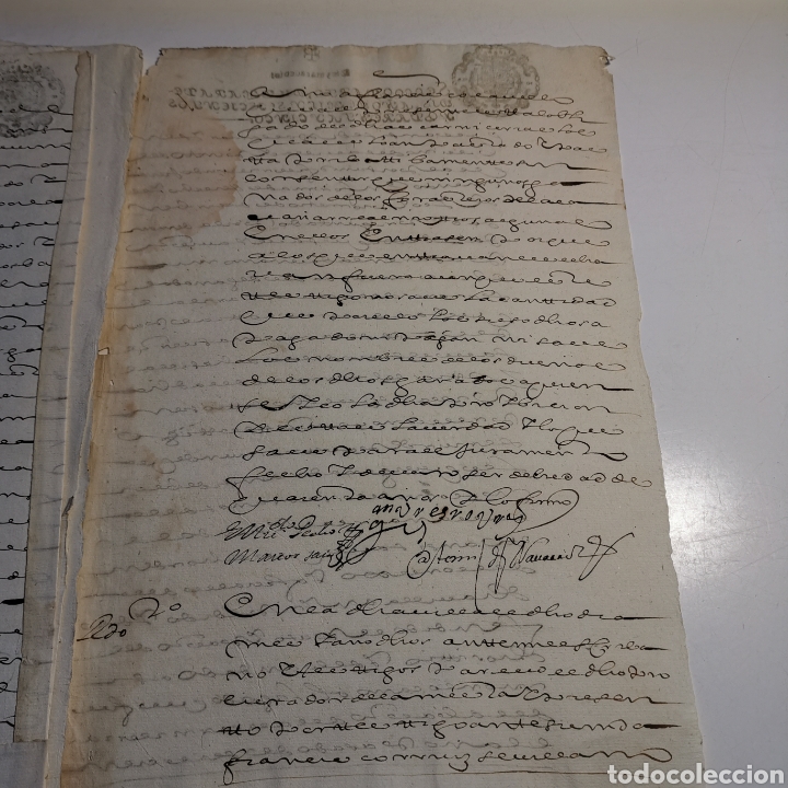 Manuscritos antiguos: Documento de 1645 de 24 pagsinas 14 caras escritas, - Foto 27