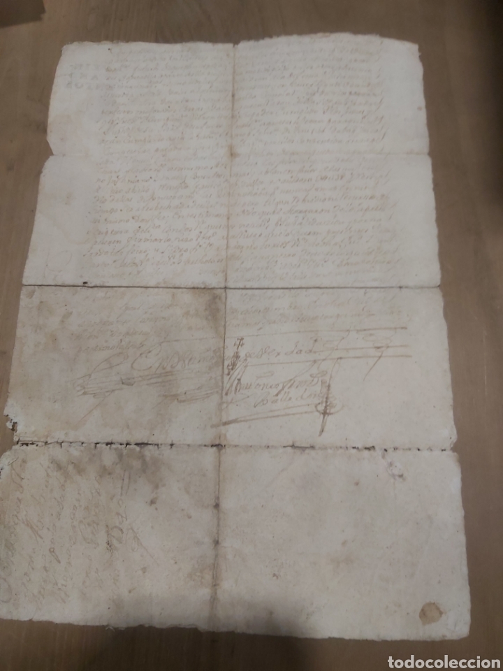 Manuscritos antiguos: 1740 veinte maraved&iacute;s sello cuarto Philippe V - Foto 2