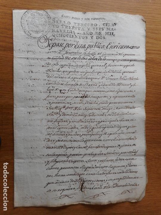 Manuscrits anciens: ANTIGUA MANUSCRITO CATALAN GERONIMO TACHELLA-ESTEVAN FELIX BLANCH.BARCELONA 1802