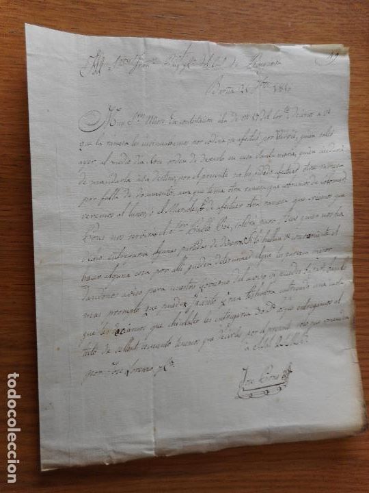 Manuscrits anciens: ANTIGUA CARTA MANUSCRITO CATALAN.FRANCISCO PUIG.PUIGCERD&Aacute;-JOSE PONS.BARCELONA 1816