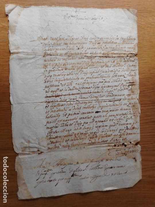 Manuscrits anciens: ANTIGUO MANUSCRITO CATALAN MASSANET DE LA SELVA.MA&Ccedil;ANET GERONA 1622