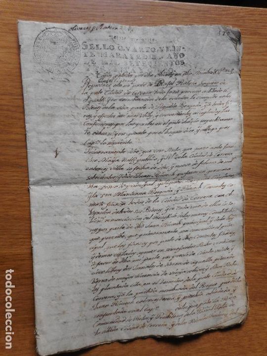 Manuscrits anciens: ANTIGUO MANUSCRITO CATALAN MARIANNA BERGAD&Aacute; RIUSECH.BERD&Oacute;S.CERVERA LERIDA 1735