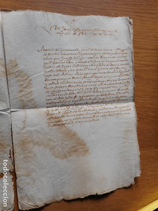 Alte Manuskripte: ANTIGUO MANUSCRITO CATALAN JOSEFF BELLUGA VILLA DE MONS&Oacute; MONTSOR? LERIDA 1590