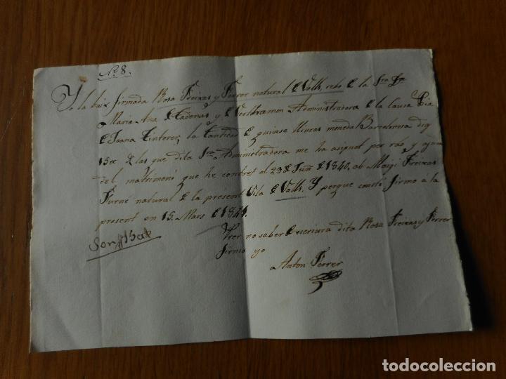 Alte Manuskripte: ANTIGUO MANUSCRITO OBRA PIA JUANA TINTORER ROSA FREIXAS FERRER VALLS TARRAGONA 1841