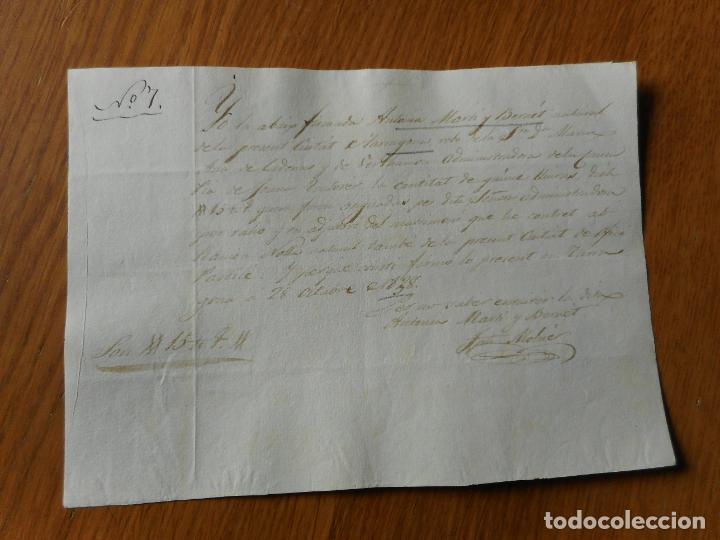 Alte Manuskripte: ANTIGUO MANUSCRITO OBRA PIA JUANA TINTORER ANTONIA MARTI BERNET RAMON NOLLA TARRAGONA 1838