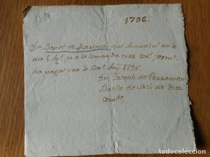 Ancient Manuscripts: ANTIGUO MANUSCRITO CATALAN BENET BATLLE DEL SACH GERONA? 1796