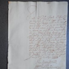 Manuscritos antiguos: LA RIOJA AÑO 1677 LINAJE LÓPEZ ZÁRATE PIDEN FAVOR A D. MELCHOR PORTOCARRERO PARA ASISTA A CORTES. Lote 344857628