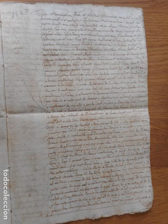 Manoscritti antichi: ANTIGUO MANUSCRITO CATALAN TRAGINER - MARIANGELA RUBI&Oacute; - MANRESA 1647