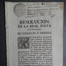 Manuscritos antiguos: PROHIBICIÓN COMERCIO PIELES, PELOS DE CONEJO Y LIEBRE CON EXTRANJEROS AÑO 1761 FISCALES OFICIOS. Lote 345135938