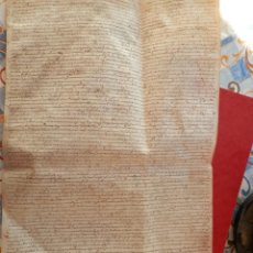 Manuscritos antiguos: VALENCIA GRAN PERGAMINO 73 X 33 AÑO 1617 CON 3 ACTUACIONES NOTARIALES VENTA, CENSO, ÁPOCA. Lote 345364408