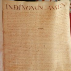Manuscritos antiguos: VALENCIA 1651 VENTA ESCRITA EN PERGAMINO, BONITA LETRA ENCABEZADO, PORTADA EN VALENCIANO. Lote 345364933