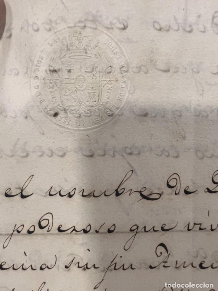 Manuscritos antiguos: C&Aacute;DIZ, 1845. PODER GENERAL. 1 SELLO. VER/LEER - Foto 2