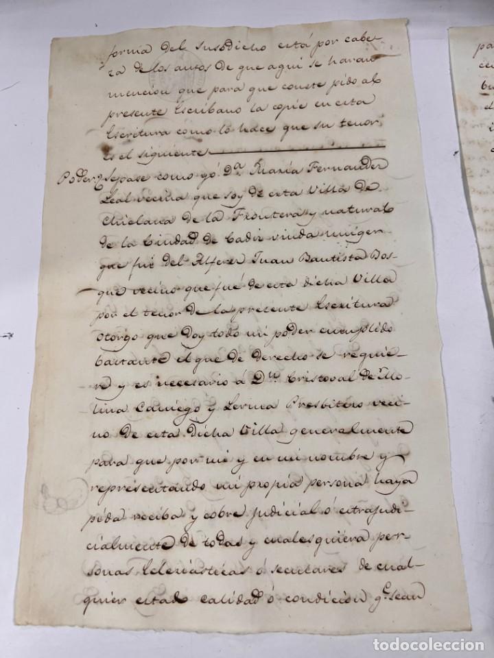 Manuscritos antiguos: C&Aacute;DIZ, 1845. PODER GENERAL. 1 SELLO. VER/LEER - Foto 3